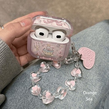 韓國ins茶杯兔適用airpodspro3保護殼AirPodspro2AirPods4保護套