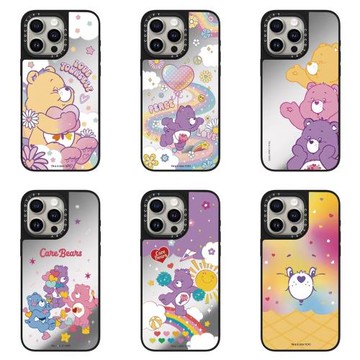 CASE鏡面聯名彩虹熊合集明星同款12適用Phone16ProMax蘋果15Pro網紅可愛13防摔phone14pro磁吸手機殼