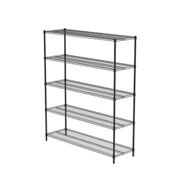 特力屋烤漆五層架寬152*深46*高180公分(黑)