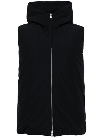 Jil Sander - padded hooded gilet - women - Polyester/Cotton/Polyester/Down - 34 - Black