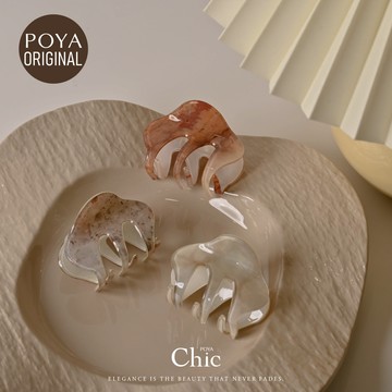 POYA CHIC半圓貝殼小怪手夾5.5cm-多色任選