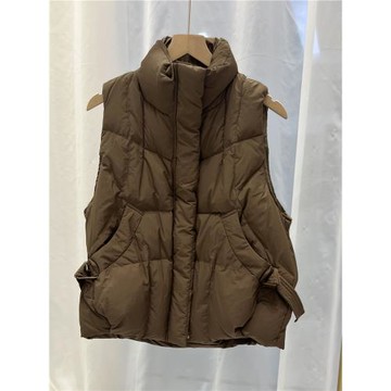 羽絨馬甲女短款立領加厚韓版寬松坎肩背心冬裝2024新款羽絨服外套