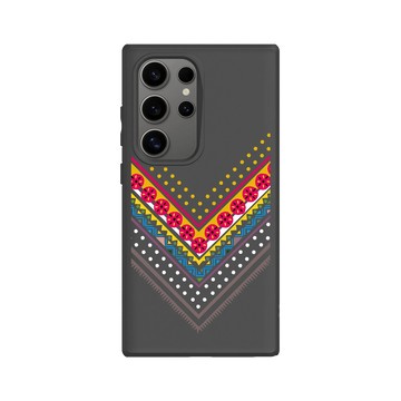 Galaxy S24 Ultra SolidSuit 黑 - 花生騷 WasangShow - 2020虹彩布裙圖騰