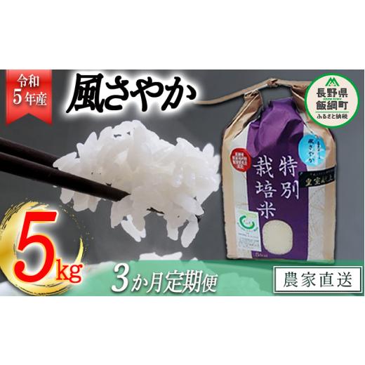 ふるさと納税 長野県 飯綱町 米 風さやか 5kg × 3回 令和5年産 特別栽培米 なかまた農園 沖縄県への配送不可 2023年11月上旬頃から順…