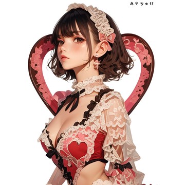 【12月新品6】07-111-0121 人物貼紙 性感情人節女孩