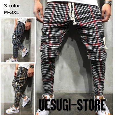 テーパードパンツ 個性的 ズボンメンズ チェック柄 パンツ カジュアル ビジネス ジョガーパンツ スキニーパンツ 細身 着痩せ 通販 Lineポイント最大get Lineショッピング