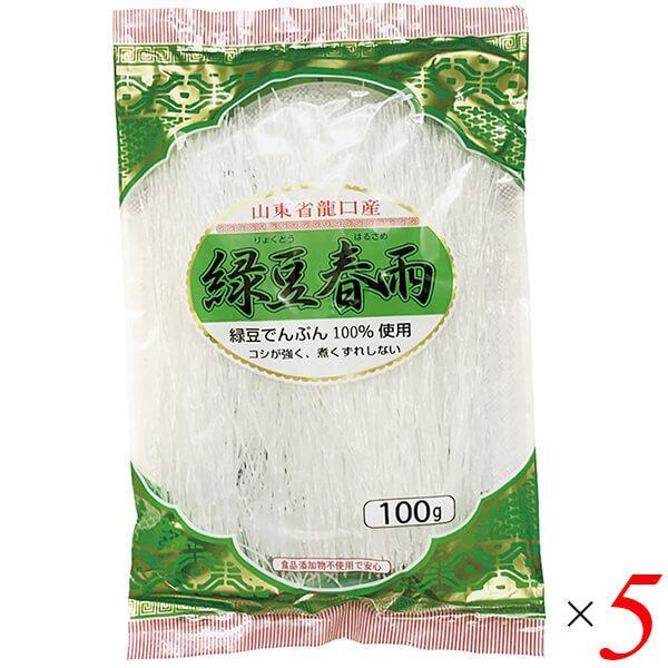 はるさめ 春雨 緑豆 緑豆はるさめ 100g 5個セット 山東省龍口産 丸成商事 送料無料