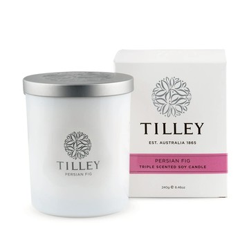 Tilley 皇家特莉 澳洲原裝微醺大豆香氛蠟燭-希臘盛夏無花果240g