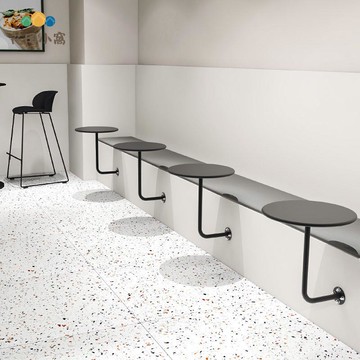 免運 壁掛圓桌 奶茶店墻掛圓桌  現代商用壁掛桌茶幾網紅咖啡奶茶店小圓桌酒吧壁裝鐵藝邊幾ins風 可開發票 全館八折 工廠現貨直銷 新品特價 h9023