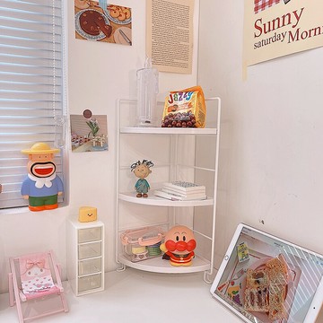 *ins多層轉角置物架化妝品浴室桌面鐵藝整理架簡約收納架