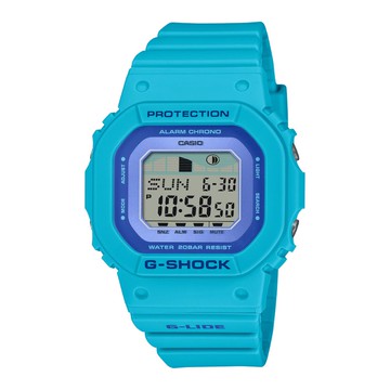 【CASIO 卡西歐】G-SHOCK 纖薄精巧 衝浪運動 潮汐顯示 海洋藍 GLX-S5610-2_40.5mm