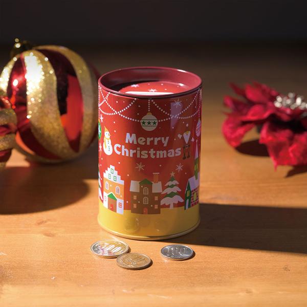 クリスマス 景品 ペン立て缶貯金箱 クリスマス 60個以上販売 ペン立て 貯金箱 クリスマス ノベルティグッズ 景品 販促