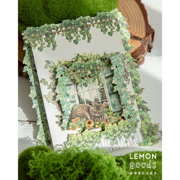 🍋檸檬青🍋新款現貨山野花枝系列6款20張入特價售完無補花卉植物長條硬卡造景貼紙手帳裝飾素材