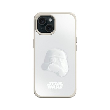 iPhone 15 SolidX 貝殼灰 - 迪士尼-星際大戰 Star Wars - 風暴兵-全白設計