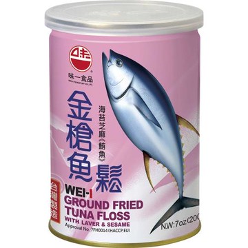 【味一食品】海苔芝麻金槍魚鬆200g(易開罐)*6入組 (雙潔淨認證)