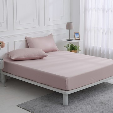 【床包枕套組】300織長絨棉床包枕套組 / 煙燻粉 / 時光漫旅 / 網路限定 / DON