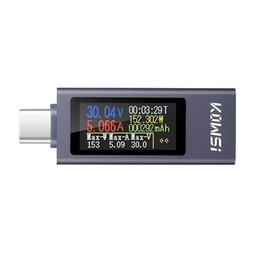 type-c 測電儀 雙向可測 彩色銀幕 電壓 電流 功率 充電方向 計時器