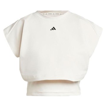 【下殺】Adidas 兩件式背心 女裝 短版 排汗 白【運動世界】IW3188