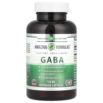 Amazing Nutrition, GABA，750 毫克，100 粒素食膠囊