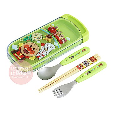 ANPANMAN 麵包超人-AL麵包超人三件餐具組(綠)
