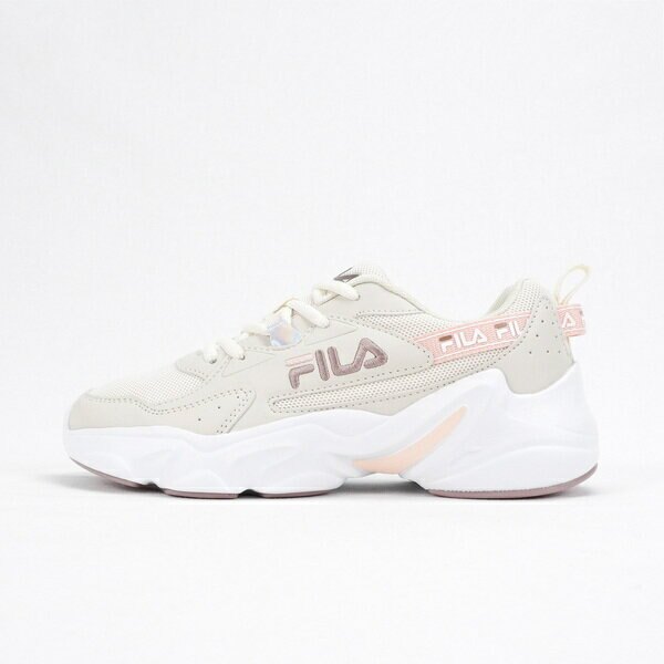 Fila Hidden Tape 4 [5-J329W-112] 女 慢跑鞋 運動 休閒 透氣 復古 舒適 奶茶 粉
