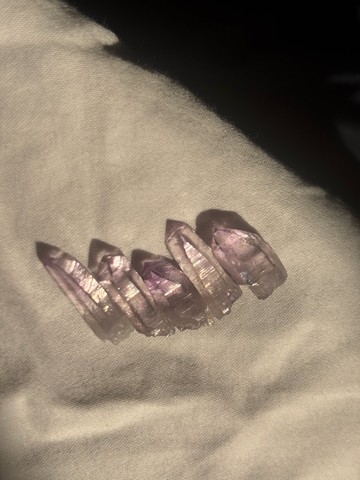 一組5個 迷你 墨西哥 Veracruz Vera Cruz 克魯兹 原石 礦標 紫晶