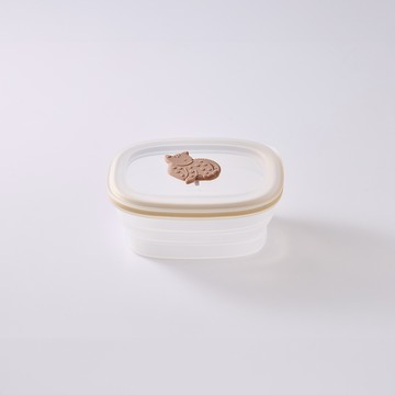 【仁舟淨塑】《石虎鯨魚》矽密盒 - 長方600ml 石虎_撞色款 | 保鮮盒/微波便當盒/矽膠餐盒