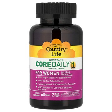 Country Life, Core Daily® 女性專用每日 1 片複合維生素，60 片裝