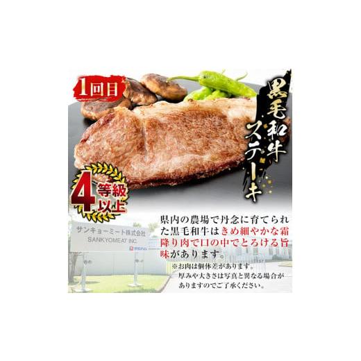 ふるさと納税 鹿児島県 志布志市 鰻と肉の定期便！ステーキ4枚と鰻蒲焼4尾をお届け！ t0052-002