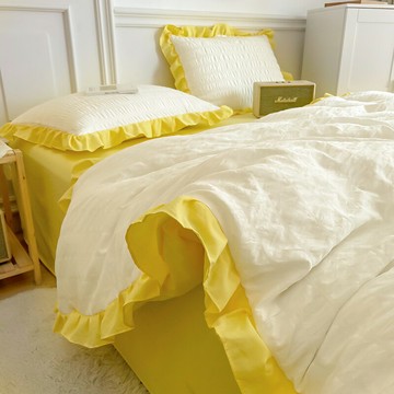 韓式公主風床單被套四件套春秋北歐風ins新款網紅新款床上三件套4