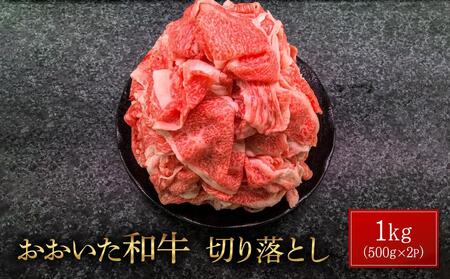 年内発送　おおいた和牛 切り落とし 1kg（500g×2P）