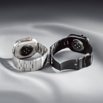 【最新Watch適配】Apple Watch Noble 不鏽鋼鏈錶環 40/41/42mm｜黑色