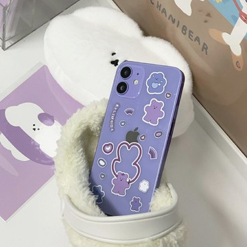 韓國文創 Chanibear 貼紙 - 長春花藍 可愛的貼紙
