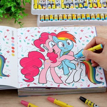 ⭐️蝦皮代開發票⭐️小馬寶莉塗色書 兒童啓蒙畫畫 女童簡筆畫圖本 幼兒園寶寶填色繪畫冊