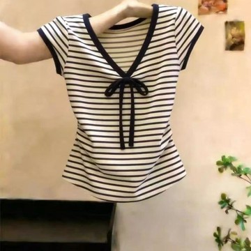 夏季遮肉韓版設計感顯瘦甜美減齡絕美時髦上衣女大碼女裝