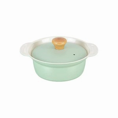 和平フレイズ 卓上鍋 16cm グリーン 1人用 軽い ミニサイズ セラミック加工 IH・ガス対応 プチなべ RB-2096