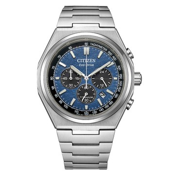 CITIZEN GENTS Zenshin 輕量鈦 光動能 計時 男錶 熊貓錶 CA4610-85L 送禮 禮物 推薦
