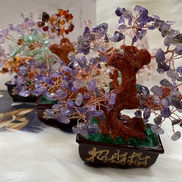 招財樹 天然紫水晶/粉水晶✨搖錢樹方型水晶樹💰可搭晶洞 紫水晶洞 聚寶盆 鹽燈❤️隨機出貨‼️紫水晶招財樹 粉水晶招財樹