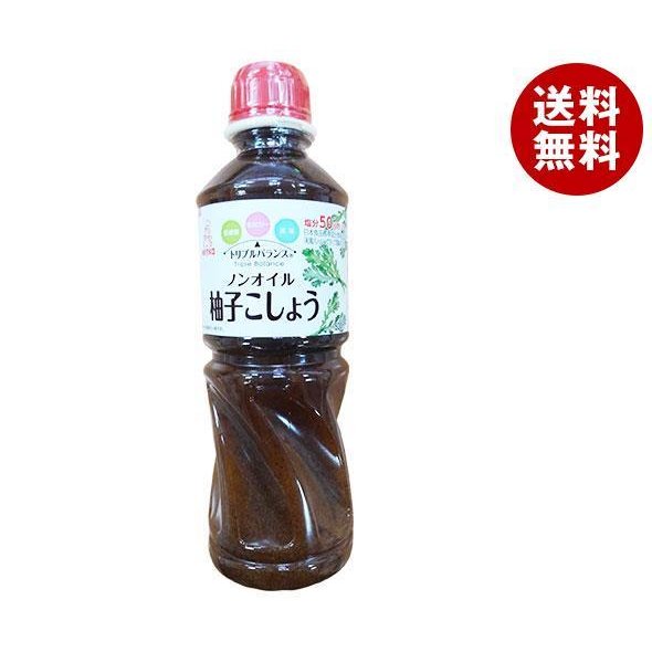 ケンコーマヨネーズ トリプルバランス ノンオイル 柚子こしょう 500ml×12本入×(2ケース)｜ 送料無料 調味料 ドレッシング 柚子胡椒 ゆずこしょう ゆず胡椒