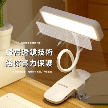 金牌推荐🌟夾式護眼檯燈 充電式護眼檯燈 蜂窩夾子燈 LED檯燈 夾式燈 床頭燈 書桌檯燈 臥室檯燈 宿舍檯燈 家用檯燈