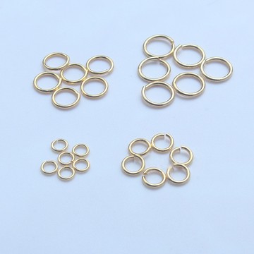 宏雲Hongyun-tl- (100pcs)14K包真金開口圈保色項鍊手鍊收尾連接圈手工diy飾品配件圈連接環