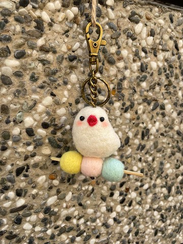 日式糰子 文鳥 吊飾