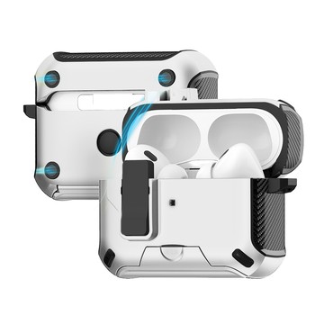 HH Apple AirPods 4 自動彈蓋手機架防摔保護殼-白