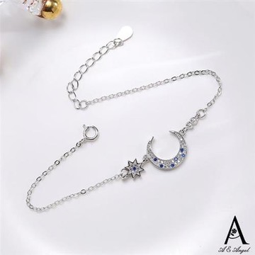 【ANGEL】追尋月亮清新森林系手鍊(銀色尺寸可選)