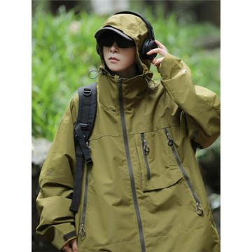 美式機能戶外三防軟殼沖鋒衣外套男春秋2025新款防水防風運動夾克