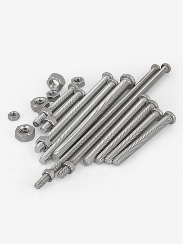 304不銹鋼十字圓頭螺絲釘加長特長螺桿螺絲螺母套裝大全M2M3M4M5