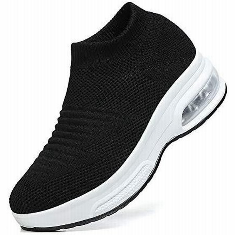 レディーススニーカー ブラック 24 0cm 厚底スニーカー 5cmスニーカー スリッポン 紐なしスニーカー 通販 Lineポイント最大get Lineショッピング