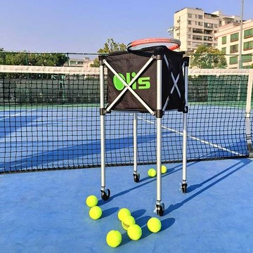 公司貨 免運 網球車便攜式折疊教練車網球包撿球神器撿球桶網球框移動式網球袋 快速發貨