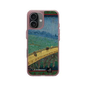 iPhone 17 Clear (相機按鈕) 晶醺玫 - Van Gogh Museum - 雨中橋：仿歌川廣重