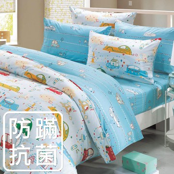 雙人薄被套/防蹣抗菌/美國棉授權品牌 / 時光旅程 [鴻宇] 台灣製 - 2355藍